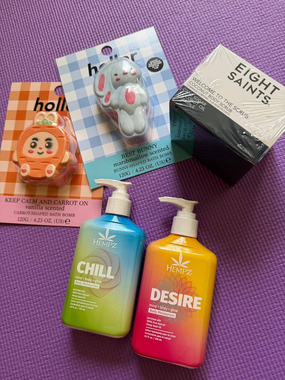 New Eight Saints Coconut Body Scrub Hempz Lotion Bath Bomb Self Care Lot